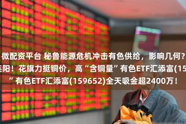微配资平台 秘鲁能源危机冲击有色供给，影响几何？沪铜涨超2%喜提五连阳！花旗力挺铜价，高“含铜量”有色ETF汇添富(159652)全天吸金超2400万！
